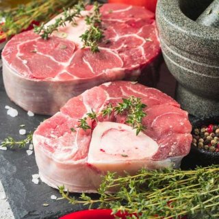 Jarret de veau tranché
