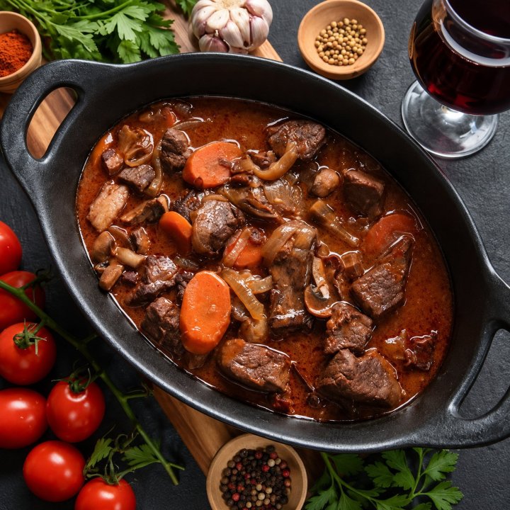 Bourguignon de bœuf Aubrac bio en morceaux